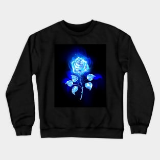 Burning blue rose Crewneck Sweatshirt